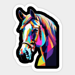 Horse Portrait Pop Art Sticker